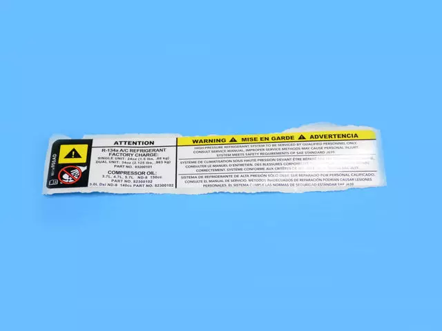 55116955AD - Labels All Vehicle Locations: A/c Spec. Label for Mopar Image