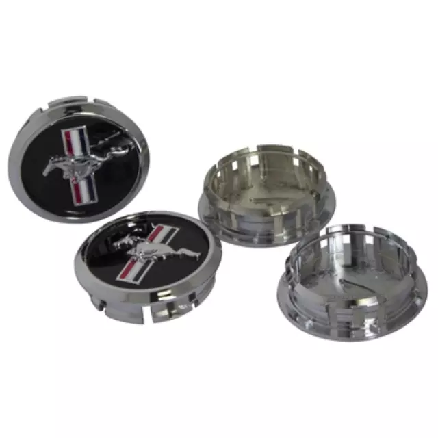 Chromed Ring Cap W/Pony Logo, 4pc Kit - Ford (5R3Z-1130-BA)