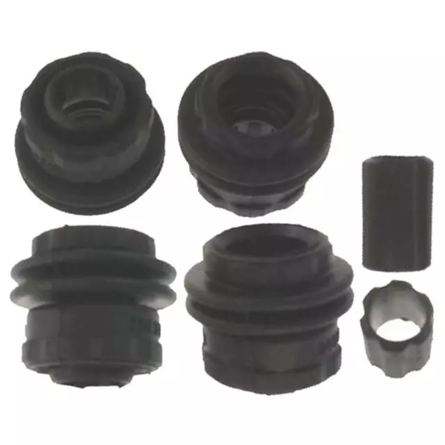 18K2107 - Brake: Front Brake Caliper Bushing Kit for Audi: A3, A3 Quattro, A3 Sportback e-tron, Q3, Q3 Quattro, Q7, S3, TT Quattro | BMW: 330i, i3, i3s, M5, M760i xDrive, M850i xDrive, X1, X2, X3, X7 | Buick: LaCrosse | Cadillac: XTS | Chevrolet: Impala, Malibu, Malibu Limited | Honda: CR-Z, HR-V | Land Rover: Discovery, LR4, Range Rover, Range Rover Sport | Mazda: 3, 6 | Mercedes-Benz: E300 | Mini: Cooper, Cooper Countryman | Volkswagen: Golf Alltrack, Golf R, GTI Image