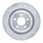 63139020R - : DFC Brake Rotor - Drilled and Slotted - Silver for DYNAMIC FRICTION Image