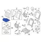 KS7Z5462901AB - : 2019-2020 Ford Seat Cover for Ford: Fusion, Police Responder Hybrid, SSV Plug-In Hybrid Image