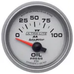 4927 - : GAUGE, OIL PRESSURE, 2 1/16", 100PSI, ELECTRIC, ULTRA-LITE II for AutoMeter Image