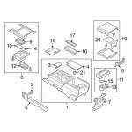 LC3Z25045G34BA - : Console Mat for Ford: F-350 Super Duty, F-450 Super Duty Image