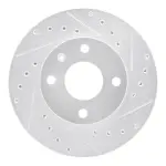 63157000R - : DFC Brake Rotor - Drilled and Slotted - Silver for DYNAMIC FRICTION Image