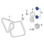 thumbnail image 2 of Genuine Ford Serpentine Belt Idler Pulley 6L2Z6C348A – Direct Fit For 1993-2011 2 of 5