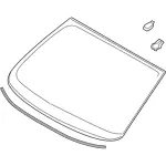 HS7Z5403100P - : Windshield for Ford: Fusion, Police Responder Hybrid, SSV Plug-In Hybrid Image