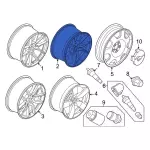 PR3Z1007U - : Wheel, Alloy for Ford: Mustang Image