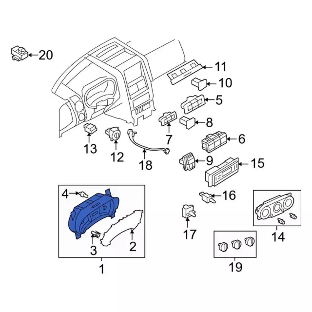 6L2Z10849HA - Body: Inst Cluster for Ford Image
