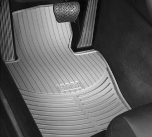 82550309450 - Interior: All Weather Rubber Floor Mats - Rear - Black for BMW: 650i Image