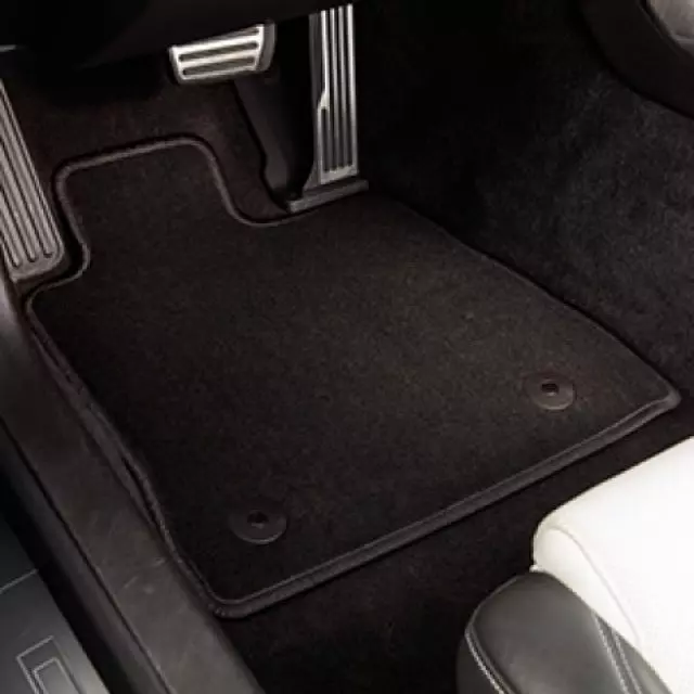 LLoyd Mats Ebony Floor Mats 2010-2015 Camaro ZL1 - Embroidered Logo Red Binding - Front Set Of 2