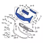 LJ8Z17D957ABPTM - Body: Bumper Cover for Ford: Mustang Mach-E Image