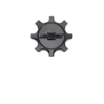 85539637 - Wheels: Center Cap - Black with Black Bowtie Logo for Chevrolet: Silverado EV Image