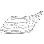 JB5Z13008M - Electrical: Headlamp Housing for Ford: Explorer, Police Interceptor Utility Image image