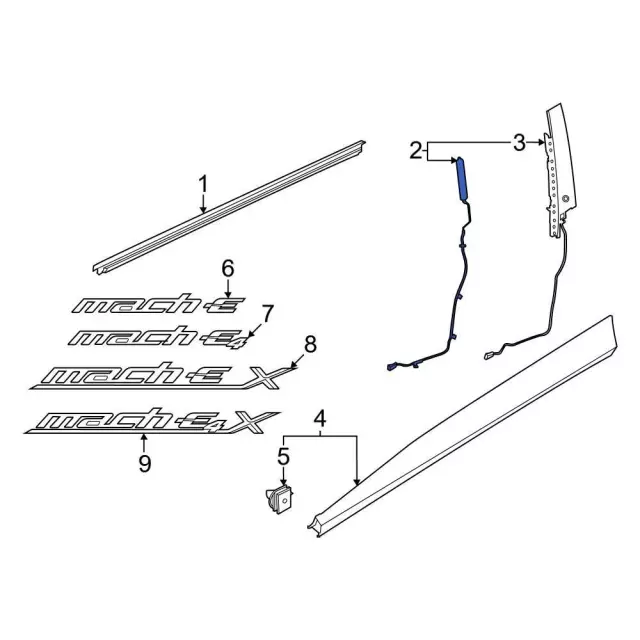 LJ8Z14A626AC - : Keyless Lock Pad for Ford: Mustang Mach-E Image