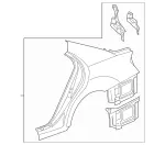 2216300321 - Side Panels: Fender, Rear for Mercedes-Benz Image