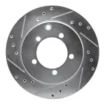 63172017L - : DFC Brake Rotor - Drilled and Slotted - Silver for DYNAMIC FRICTION Image