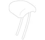 17797034009D88 - Body: Headrest, Center for Mercedes-Benz Image