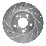 63159049L - : DFC Brake Rotor - Drilled and Slotted - Silver for DYNAMIC FRICTION Image