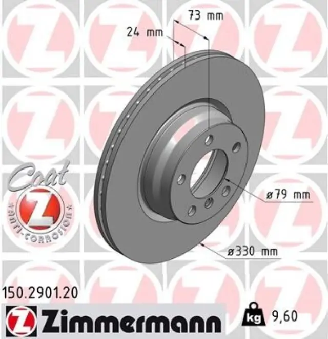150290120 - : Zimmermann 150.2901.20 Disc Brake Rotor for ZIMMERMANN Image