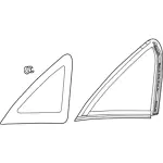 CV6Z5829711A - Body: Quarter Glass for Ford: Focus Image