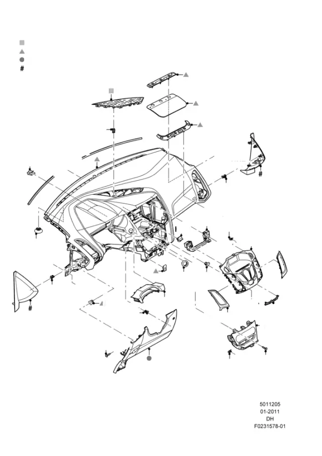 DV6Z58043A88AA - Body: Lower Insulator for Ford Image