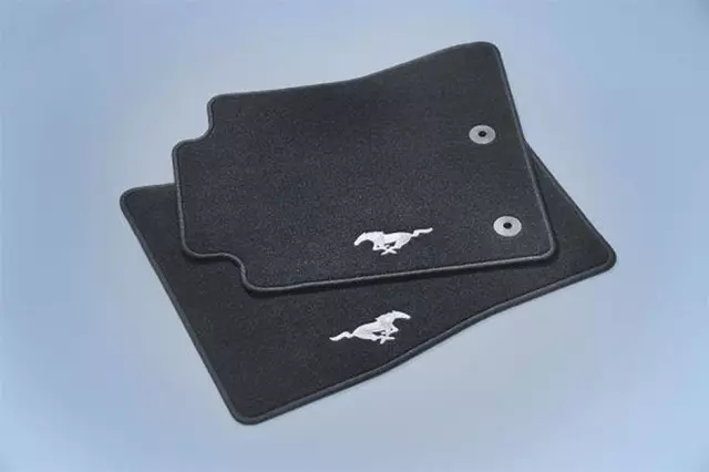 FR3Z6313300AC - Interior: Floor Mats, Carpeted, Black, 2-Piece Set for Ford: Mustang Image