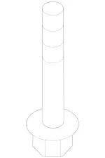 990511864 - Frame/Trailer Coupling: Cap Screw for Mercedes-Benz: G500, G550, G580, G63 4x4 Squared AMG, G63 AMG Image