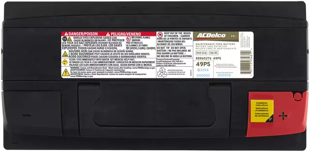 49PS - Electrical, Charging and Starting: Battery for Audi: 4000 Quattro, A4, A4 allroad, A4 Quattro, A5, A5 Quattro, A5 Sportback, A6, A6 Quattro, A7 Quattro, A8, A8 Quattro, allroad, Allroad Quattro, Q5, Q7, RS5, RS7, S4, S5, S5 Sportback, S6, S7, S8, SQ5, TT Quattro, TTS Quattro | BMW: 1 Series M, 128i, 135i, 135is, 325xi, 328i, 328i xDrive, 328xi, 335d, 335i, 335i xDrive, 335is, 335xi, 524td, 525i, 525xi, 528i, 528i xDrive, 528xi, 530i, 530xi, 535i, 535i xDrive, 535xi, 540i, 545i, 550i, 760i, 760Li, Alpina B7, M3, M5, M6, X3, X5, Z8 | Dodge: Charger, Sprinter 2500, Sprinter 3500 | Hyundai: Equus, Genesis | Jaguar: S-Type, Vanden Plas, XF, XFR, XFR-S, XJ, XJ8, XJR, XK, XK8, XKR, XKR-S | Jeep: Grand Cherokee | Land Rover: LR3, LR4, Range Rover | Lexus: LS500, LS500h | Mercedes-Benz: 190D, 300CD, 300D, 300SD, 300SDL, 300SE, 300SEL, 300SL, 300TD, 350SD, 350SDL, 380SL, 400E, 400SE, 400SEL, 420SEL, 500E, 500SEC, 500SEL, 500SL, 560SEC, 560SEL, 560SL, 600SEC, 600SEL, 600SL, C220, C230, C240, C280, C32 AMG, C320, C350, C36 AMG, C43 AMG, C55 AMG, C63 AMG, CL500, CL55 AMG, CL600, CL65 AMG, CLK320, CLK350, CLK430, CLK500, CLK55 AMG, CLK550, CLK63 AMG, CLS500, CLS55 AMG, CLS550, E300, E320, E350, E420, E430, E500, E55 AMG, E550, G500, G55 AMG, GL320, Metris, ML320, ML350, ML430, ML450, ML500, ML55 AMG, ML550, ML63 AMG, S55 AMG, S600, SL320, SL500, SL600, SLK230, SLK320, SLK55 AMG, SLR McLaren, Sprinter 1500, Sprinter 2500, Sprinter 3500, Sprinter 3500XD | Porsche: 911, 928, Cayenne, Cayman, Panamera | Ram: ProMaster 1500, ProMaster 2500, ProMaster 3500 | Volkswagen: CC, Jetta, Passat, Touareg | Volvo: 244, 245, 740, 745, 760, V70, XC70, XC90 Image