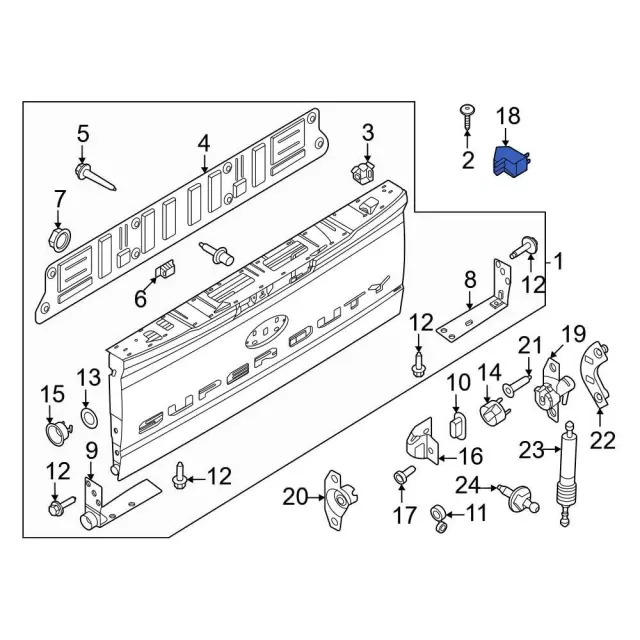 PC3Z28439A00A - Body: Bumper for Ford: F-250 Super Duty, F-350 Super Duty, F-450 Super Duty Image