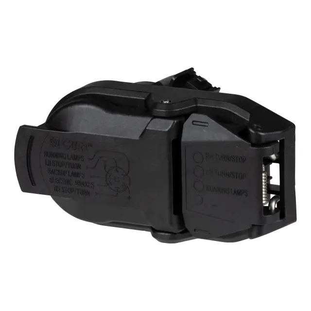57015 - Exterior: OEM Replacement Dual-Output 7 &amp; 4-Way Connector (Plugs into Any USCAR) for CURT Image
