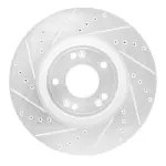 63103028L - : DFC Brake Rotor - Drilled and Slotted - Silver for DYNAMIC FRICTION Image
