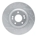 63121035L - : DFC Brake Rotor - Drilled and Slotted - Silver for DYNAMIC FRICTION Image
