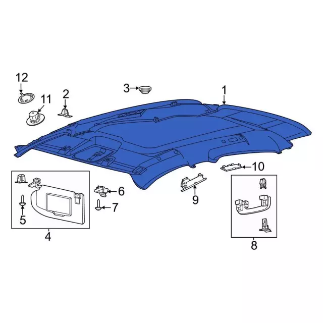 LJ8Z5851916MW - Body: Headliner for Ford Image