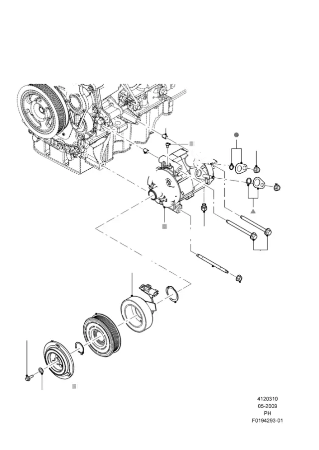8G1Z19D784A - HVAC: A/C Compressor Clutch Pulley for Ford Image