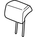 FT4Z58611A08BB - Body: Headrest, Center for Ford: Edge Image
