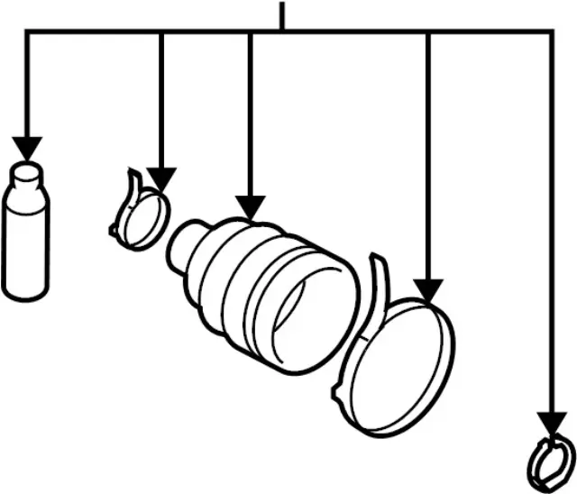 C9GDA2U60H - Universals &amp; Rear Axle: Outer Cv Joint Boot for INFINITI: QX50, QX55 Image