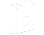 9909026 - Bumper/Fender/Hood: Plastic Nut with Shank for Mercedes-Benz Image