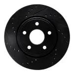 63342000L - : DFC Brake Rotor - Drilled and Slotted - Black for DYNAMIC FRICTION Image