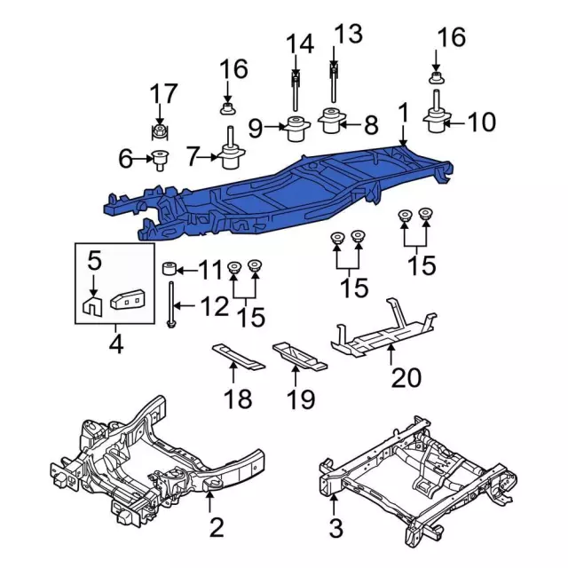 6L3Z5005D - Body: Frame Assembly for Ford: F-150 Image