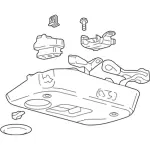 FR3Z76519A70BB - Body: Overhead Console for Ford Image