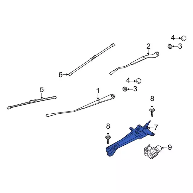 Wiper Linkage - Ford (LJ6Z-17566-B)