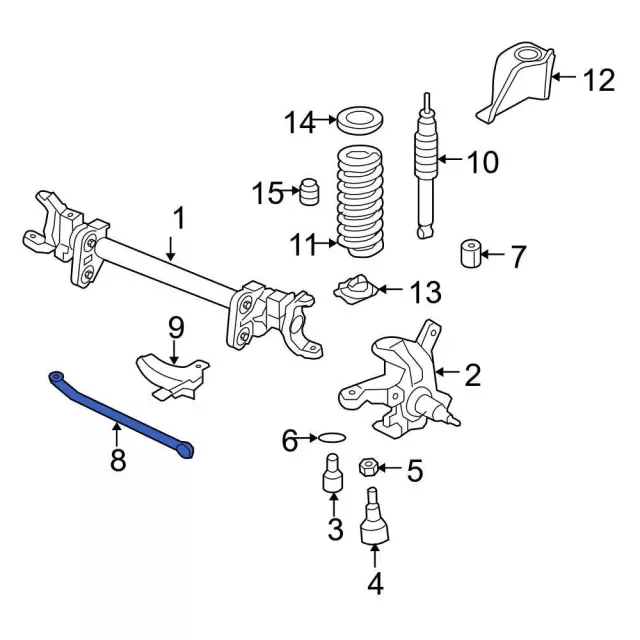 HC3Z3B239F - Suspension: Track Bar for Ford: F-250 Super Duty, F-350 Super Duty, F-450 Super Duty, F-550 Super Duty Image