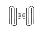 37001 - : 00-04 FSD FRONT SEMI ROUND U-BOLT KIT for ICON Vehicle Dynamics Image