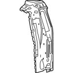 9L3Z1540476A - Body: Inner Lock Pillar for Ford Image