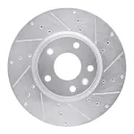63147050R - : DFC Brake Rotor - Drilled and Slotted - Silver for DYNAMIC FRICTION Image