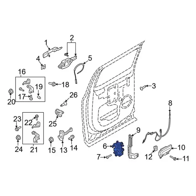 Lock Actuator - Ford (ML3Z-1626413-F)