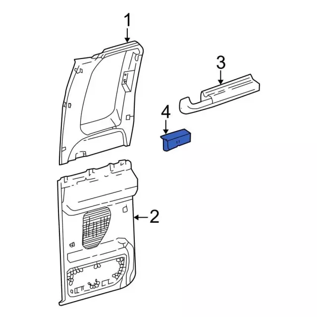 F81Z2804810AAA - Body: Ashtray for Ford: F-250 Super Duty, F-350 Super Duty Image
