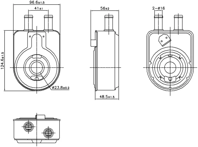 91448 - : Nissens Engine Oil Cooler for NISSENS Image