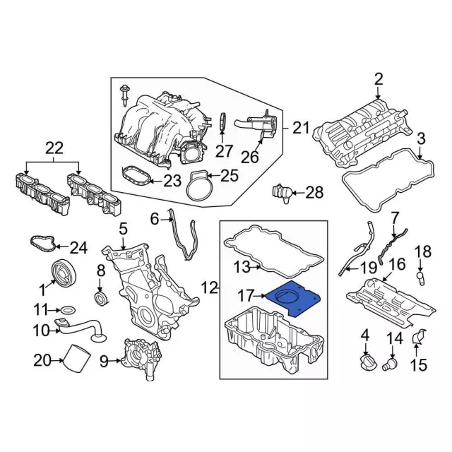7E5Z6687A - Engine: Lower Baffle for Ford: Fusion | Mercury: Milan Image