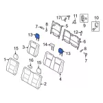 KU5Z78611A08B - Body: Headrest, Outer for Ford: F-150, F-150 Lightning, F-250 Super Duty, F-350 Super Duty, F-450 Super Duty Image